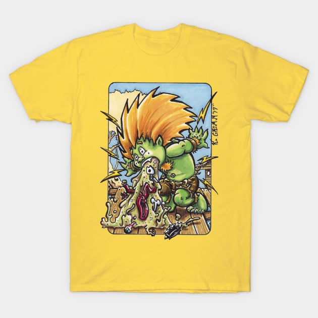 Barfin Blanka T-Shirt by kiddgrimm